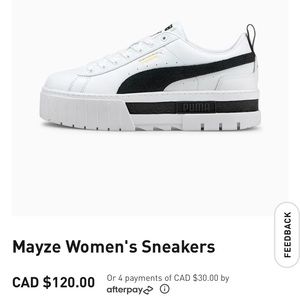Puma womens Mayze platform sneakers size 8